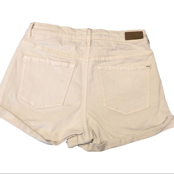 GARAGE SHORTS, RETRO High Waist Stretch, Cream Size 5 - Picture 2 of 9